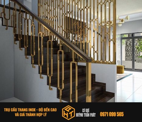 tru cau thang inox